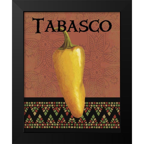 Chili Peppers III Black Modern Wood Framed Art Print by Max, Louise