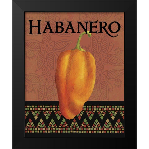 Chili Peppers IV Black Modern Wood Framed Art Print by Max, Louise