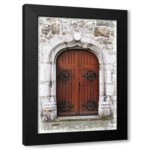 Doors of Europe XII Black Modern Wood Framed Art Print with Double Matting by Perry, Rachel