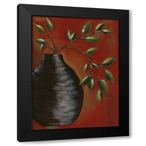 Zen Vase I Black Modern Wood Framed Art Print with Double Matting by Reynolds, Jade