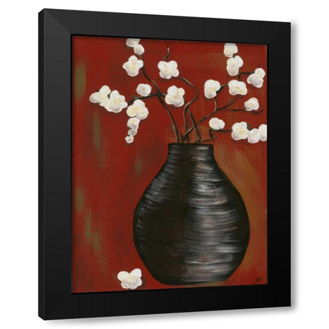Zen Vase II Black Modern Wood Framed Art Print with Double Matting by Reynolds, Jade