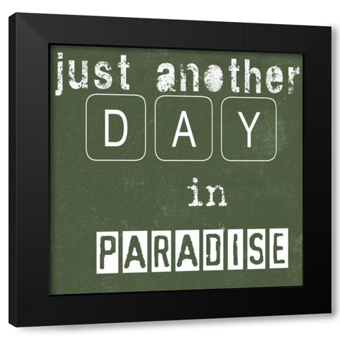 Paradise Black Modern Wood Framed Art Print by James, Andrea