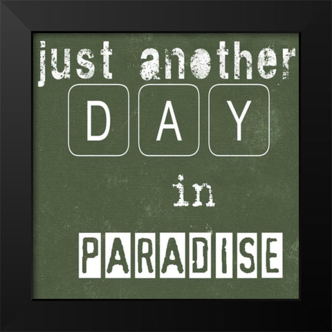 Paradise Black Modern Wood Framed Art Print by James, Andrea
