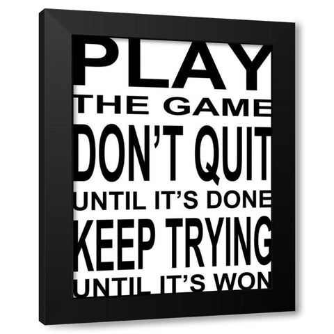 Play the Game II Black Modern Wood Framed Art Print with Double Matting by James, Andrea