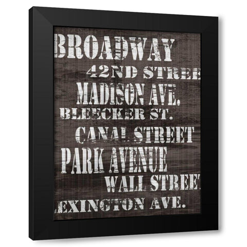 Streets of New York I Black Modern Wood Framed Art Print by James, Andrea