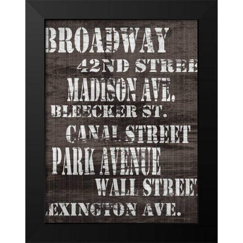Streets of New York I Black Modern Wood Framed Art Print by James, Andrea