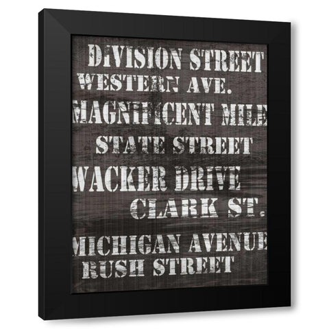 Streets of Chicago I Black Modern Wood Framed Art Print with Double Matting by James, Andrea