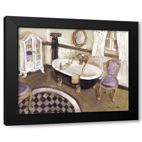 Lavender Retreat I Black Modern Wood Framed Art Print by Cohen, Marietta