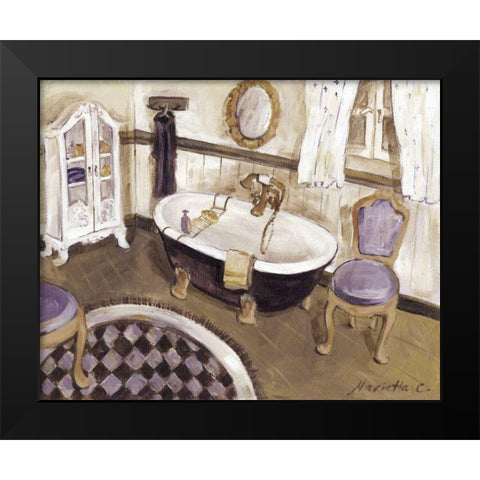 Lavender Retreat I Black Modern Wood Framed Art Print by Cohen, Marietta