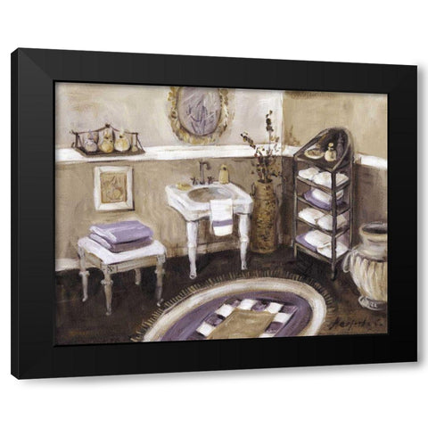 Lavender Retreat II Black Modern Wood Framed Art Print with Double Matting by Cohen, Marietta