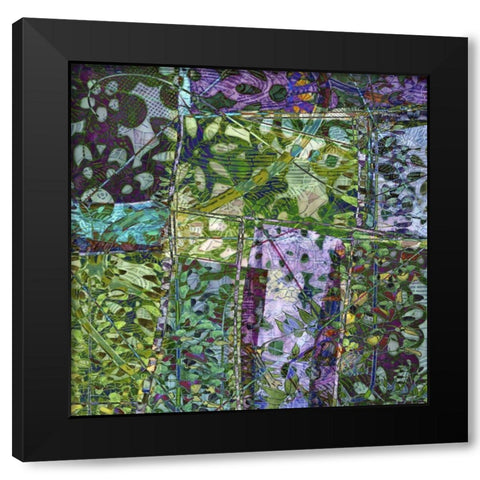 B-Jeweled Deco IV Black Modern Wood Framed Art Print with Double Matting by Mountain, Ricki