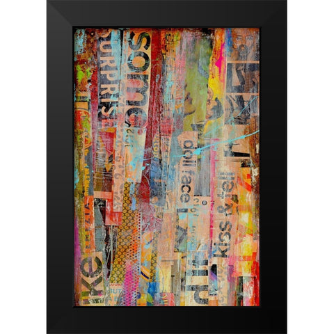 Metro Mix II Black Modern Wood Framed Art Print by Ashley, Erin