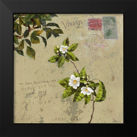 Postage III Black Modern Wood Framed Art Print by Novak, Rick