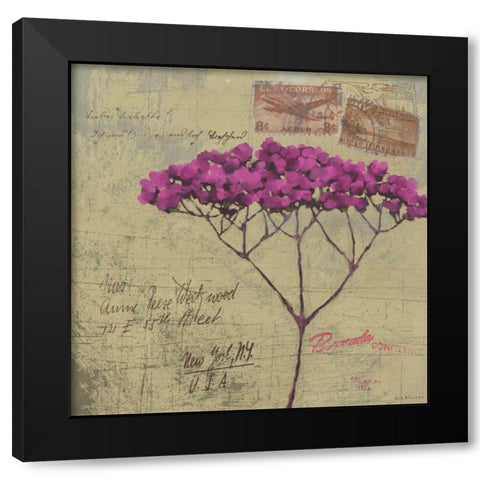 Postage IV Black Modern Wood Framed Art Print with Double Matting by Novak, Rick