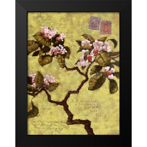 Postage V Black Modern Wood Framed Art Print by Novak, Rick