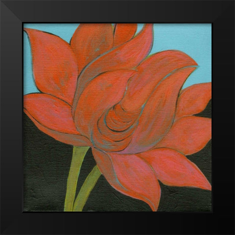 Bliss Lotus I  Black Modern Wood Framed Art Print by Fuchs, Jodi