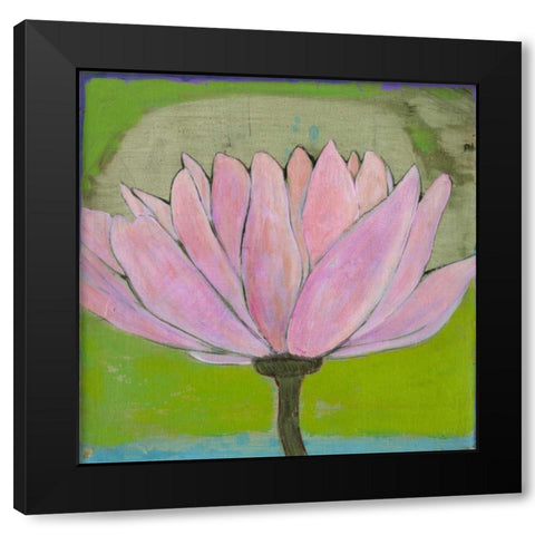 Bliss Lotus II Black Modern Wood Framed Art Print by Fuchs, Jodi