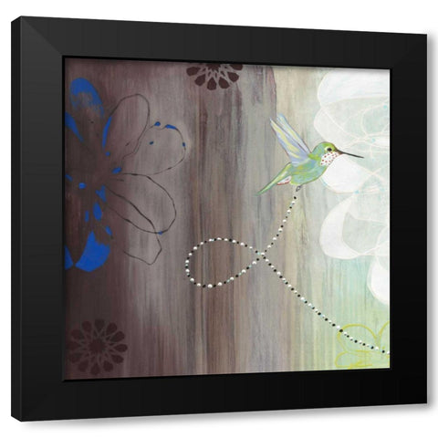 Connected I Black Modern Wood Framed Art Print by Fuchs, Jodi