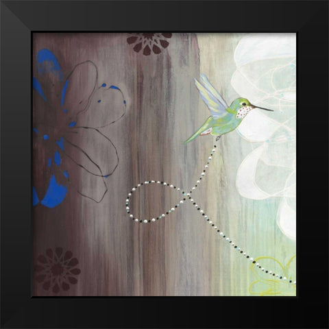 Connected I Black Modern Wood Framed Art Print by Fuchs, Jodi