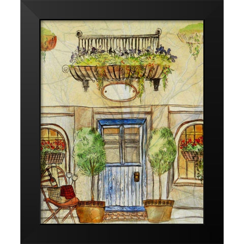 Greek CafT IV Black Modern Wood Framed Art Print by Harrington, Danielle