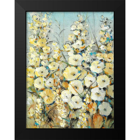 Cluster of Hollyhock I Black Modern Wood Framed Art Print by OToole, Tim