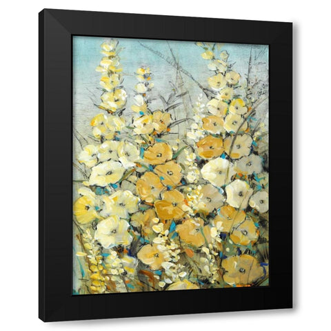 Cluster of Hollyhock II Black Modern Wood Framed Art Print by OToole, Tim