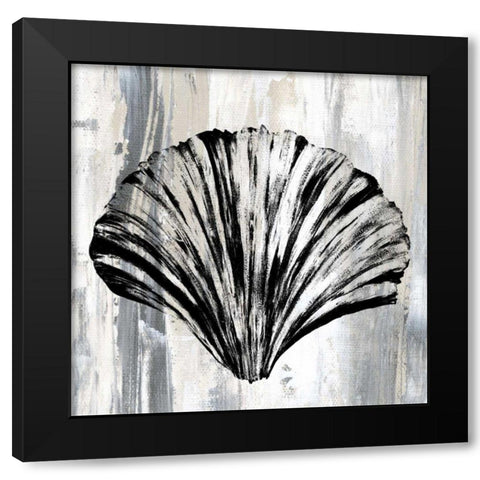 Black Shell I Black Modern Wood Framed Art Print with Double Matting by James, Andrea