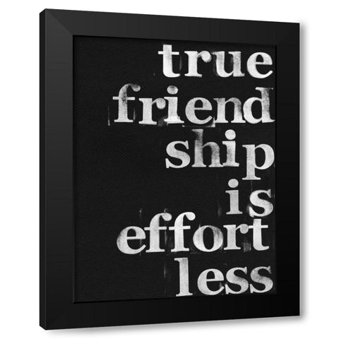 Friendship I Black Modern Wood Framed Art Print by Velasquez, Deborah