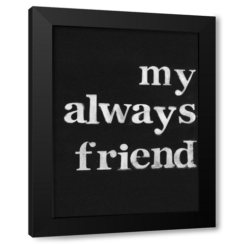 Friendship II Black Modern Wood Framed Art Print by Velasquez, Deborah
