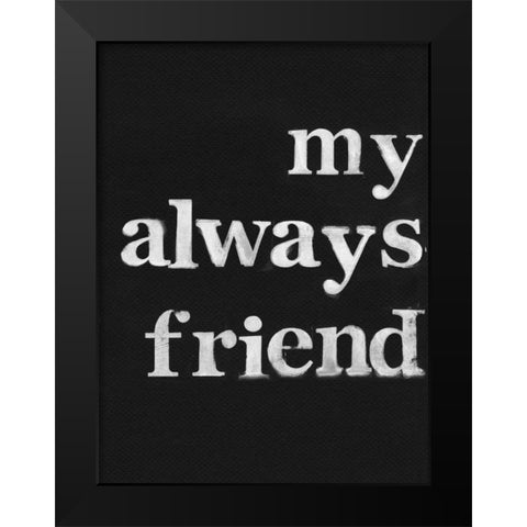 Friendship II Black Modern Wood Framed Art Print by Velasquez, Deborah