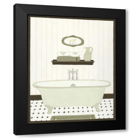 Parisian Bath III Black Modern Wood Framed Art Print with Double Matting by Vess, June Erica