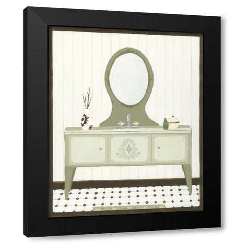 Parisian Bath IV Black Modern Wood Framed Art Print with Double Matting by Vess, June Erica