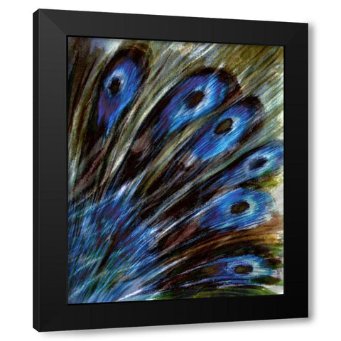 Feather I Black Modern Wood Framed Art Print by Harrington, Danielle