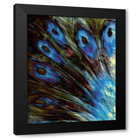 Feather II Black Modern Wood Framed Art Print with Double Matting by Harrington, Danielle