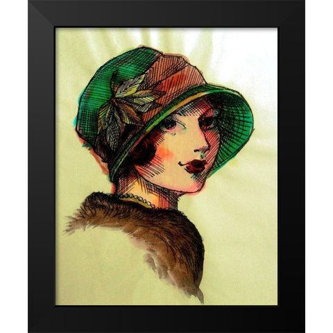20s Girls I Black Modern Wood Framed Art Print by Harrington, Danielle