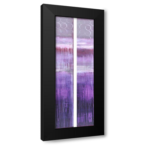 2-Up Purple Rain II Black Modern Wood Framed Art Print with Double Matting by Ashley, Erin