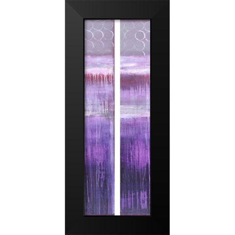 2-Up Purple Rain II Black Modern Wood Framed Art Print by Ashley, Erin