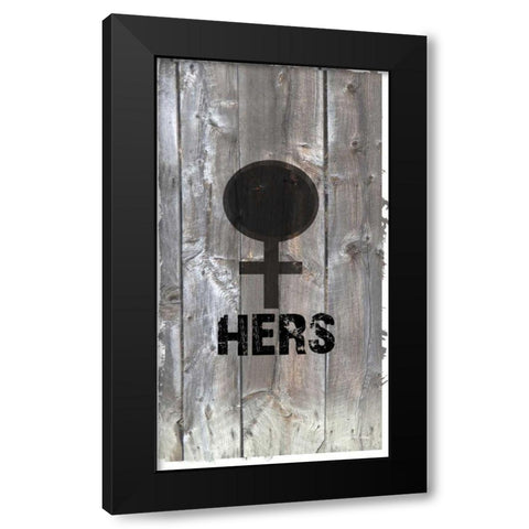 His-n-Hers I Black Modern Wood Framed Art Print by James, Andrea