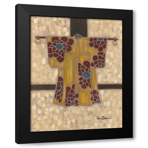 Primary Kimono II Black Modern Wood Framed Art Print with Double Matting by Deans, Karen