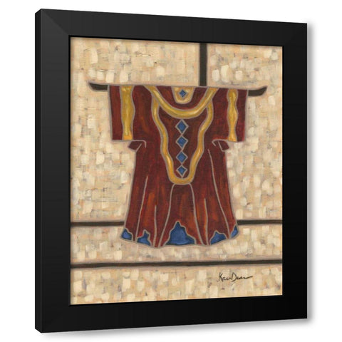 Primary Kimono III Black Modern Wood Framed Art Print with Double Matting by Deans, Karen