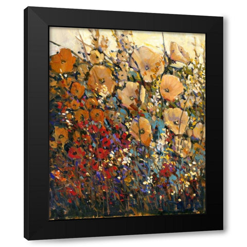 Bright and Bold Flowers I Black Modern Wood Framed Art Print by OToole, Tim