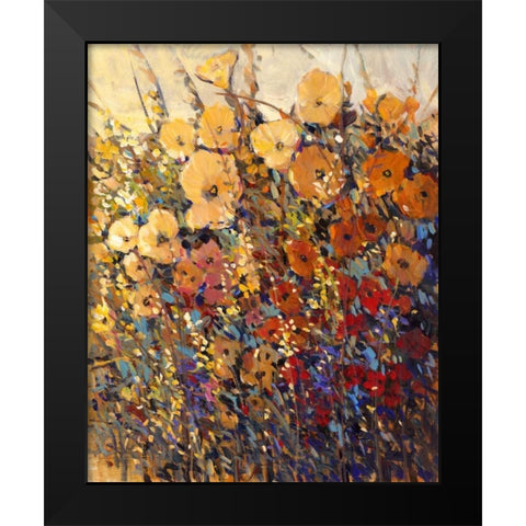 Bright and Bold Flowers II Black Modern Wood Framed Art Print by OToole, Tim