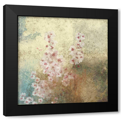 Cherry Blossom Abstract II Black Modern Wood Framed Art Print by Novak, Rick