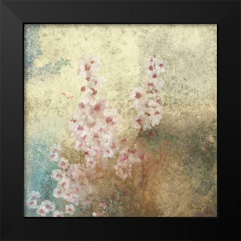 Cherry Blossom Abstract II Black Modern Wood Framed Art Print by Novak, Rick