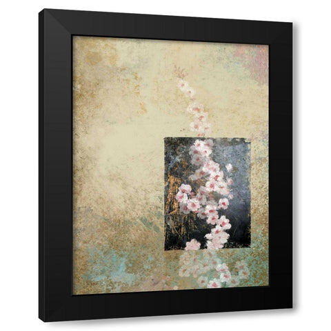 Cherry Blossom Abstract IV Black Modern Wood Framed Art Print by Novak, Rick