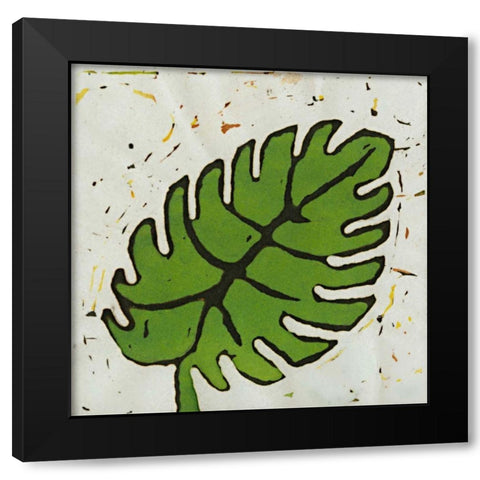Planta Green I Black Modern Wood Framed Art Print with Double Matting by Davis, Andrea