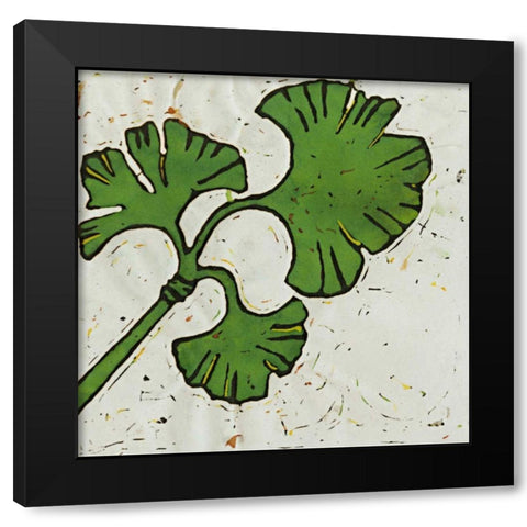 Planta Green VI Black Modern Wood Framed Art Print with Double Matting by Davis, Andrea