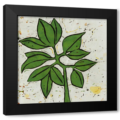 Planta Green IX Black Modern Wood Framed Art Print with Double Matting by Davis, Andrea