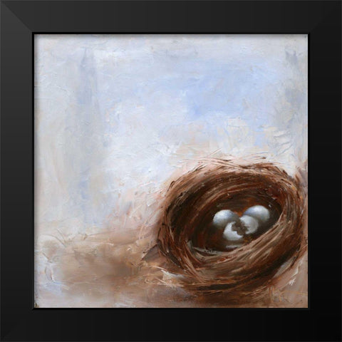 Nested Eggs I Black Modern Wood Framed Art Print by Nichols, Liz