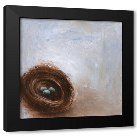 Nested Eggs III Black Modern Wood Framed Art Print with Double Matting by Nichols, Liz